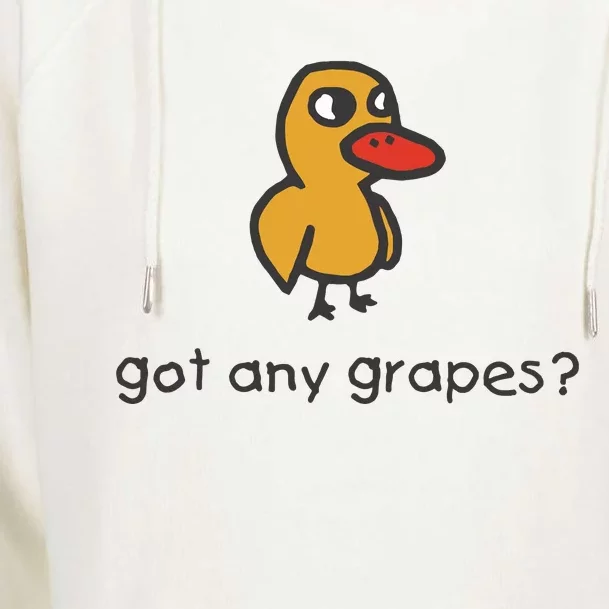 Embroidered Got Any Grapes Duck Womens Funnel Neck Pullover Hood