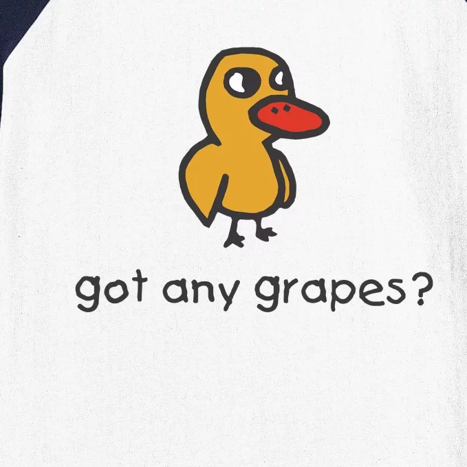 Embroidered Got Any Grapes Duck Baseball Sleeve Shirt