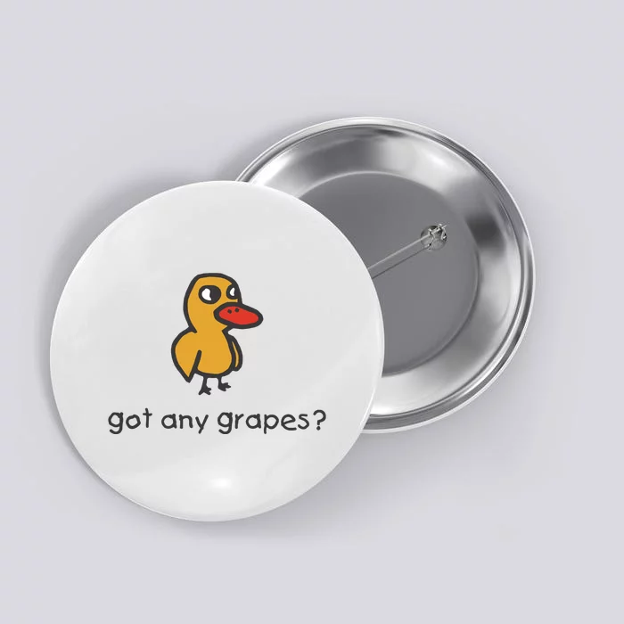 Embroidered Got Any Grapes Duck Button