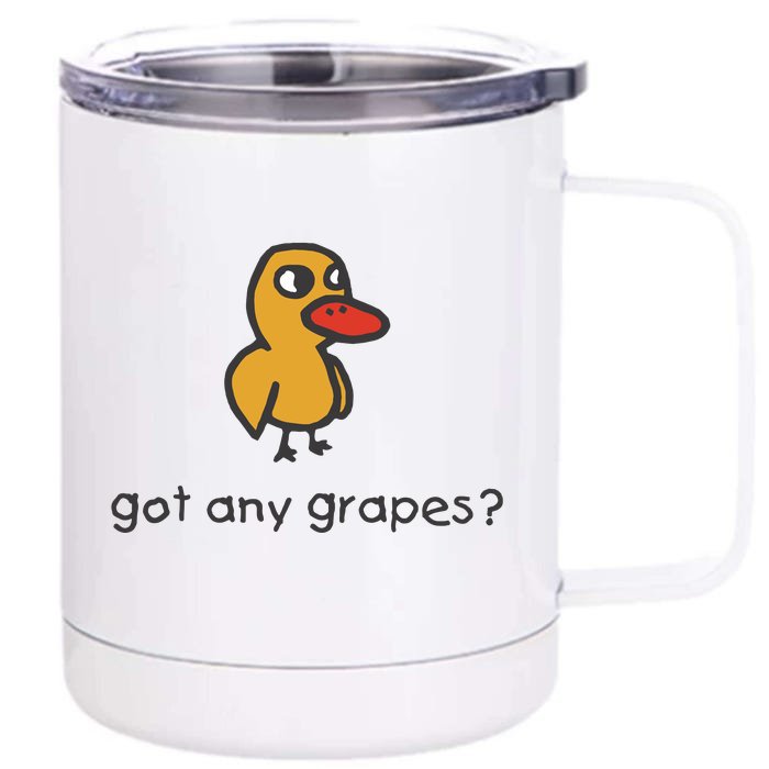 Embroidered Got Any Grapes Duck Front & Back 12oz Stainless Steel Tumbler Cup