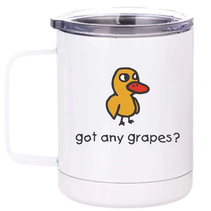 Embroidered Got Any Grapes Duck Front & Back 12oz Stainless Steel Tumbler Cup