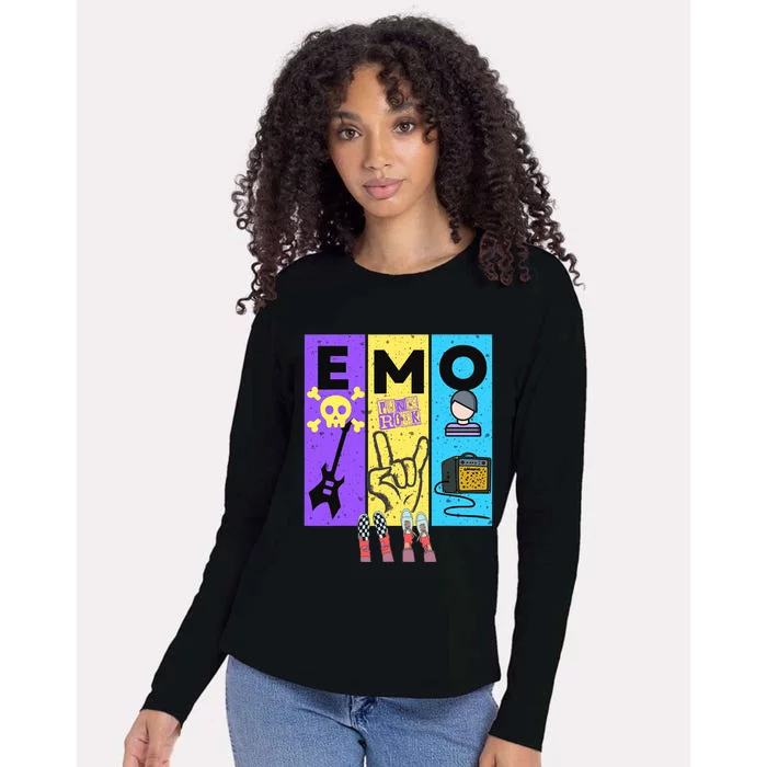 Emo Grunge Alternative Style Womens Cotton Relaxed Long Sleeve T-Shirt