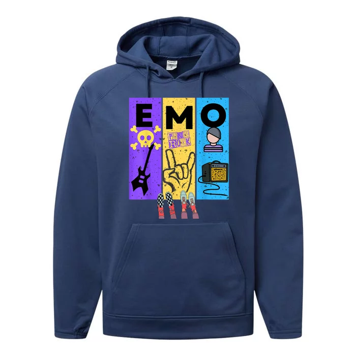 Emo Grunge Alternative Style Performance Fleece Hoodie