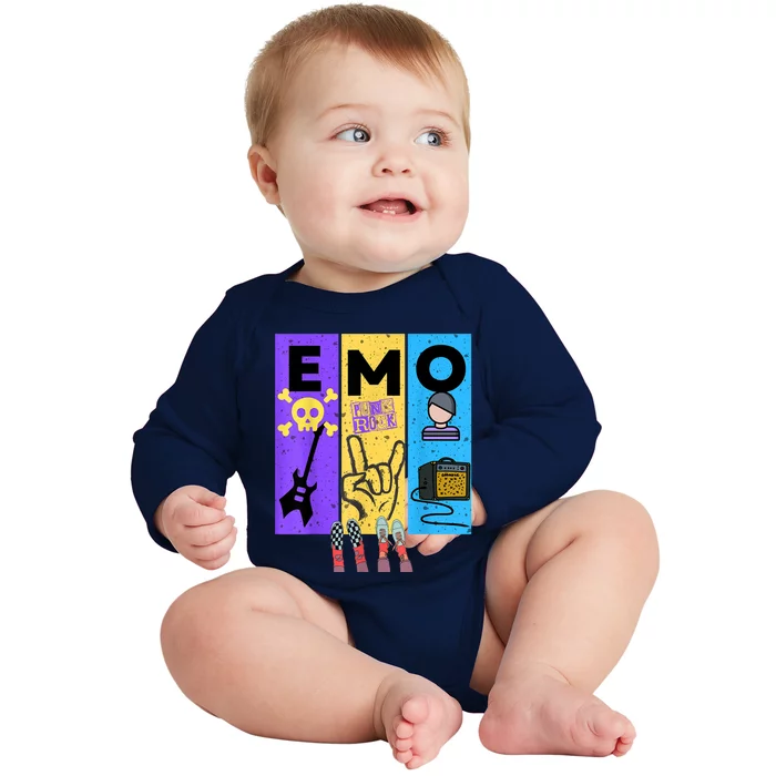 Emo Grunge Alternative Style Baby Long Sleeve Bodysuit