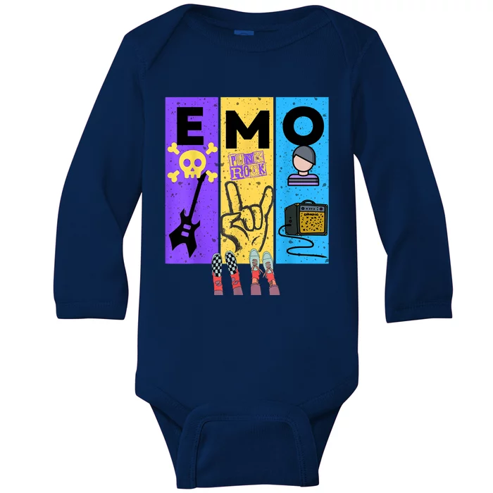 Emo Grunge Alternative Style Baby Long Sleeve Bodysuit