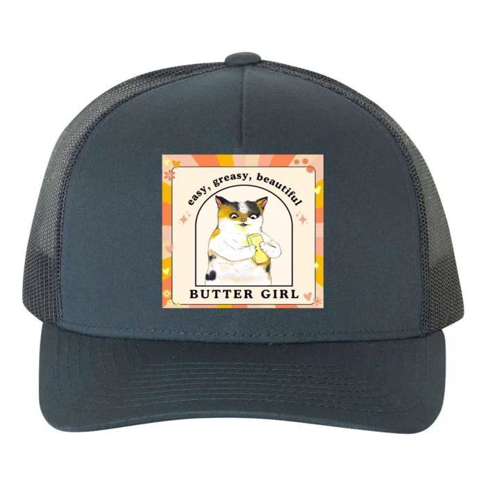 Easy Greasy Beautiful Butter Girl Yupoong Adult 5-Panel Trucker Hat