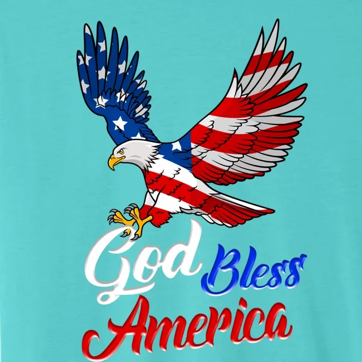 Eagle God Bless America 4th Of July Patriotic Gift ChromaSoft Performance T-Shirt