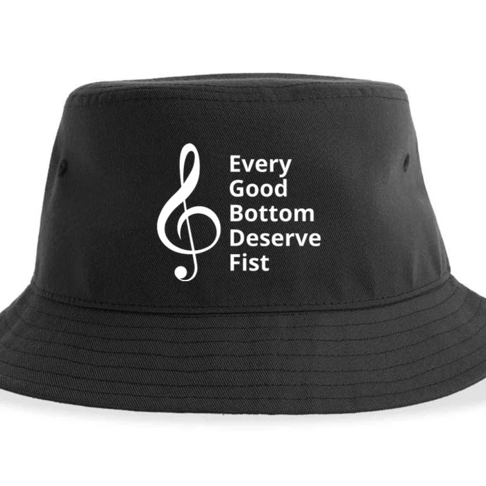 Every Good Bottom Deserve Fist Funny Music Sustainable Bucket Hat