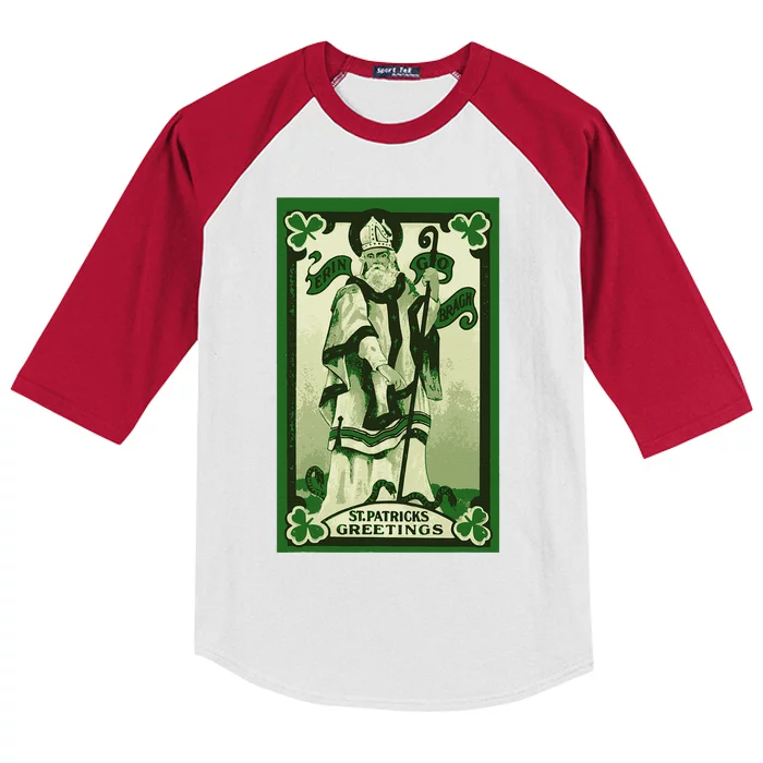 Erin Go Bragh Saint Patrick's Day Irish Kids Colorblock Raglan Jersey