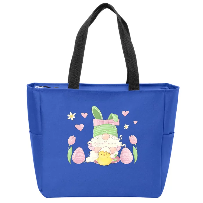 Easter Gnomes Bunny Eggs Easter Day Gift Zip Tote Bag