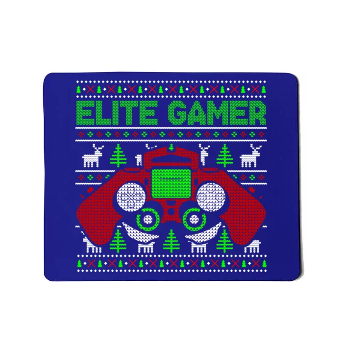 Elite Gamer Christmas Video Game Ugly Sweater Gaming Nerds Great Gift Mousepad