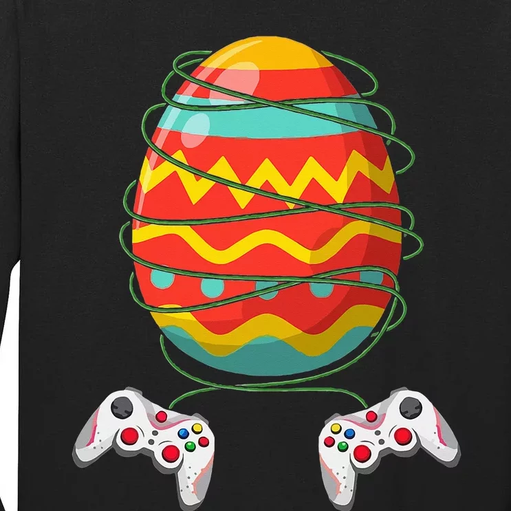 Easter Gamer Controller Egg Gaming Lover Tall Long Sleeve T-Shirt