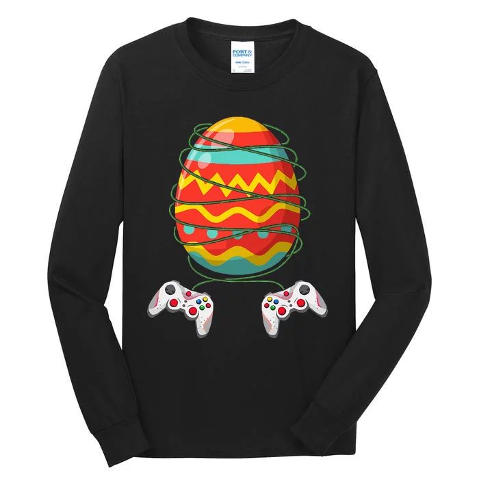 Easter Gamer Controller Egg Gaming Lover Tall Long Sleeve T-Shirt