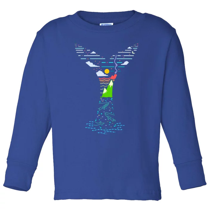 Enjoy Gods Creation Save The Oceans Seas Whales Environt Gift Toddler Long Sleeve Shirt