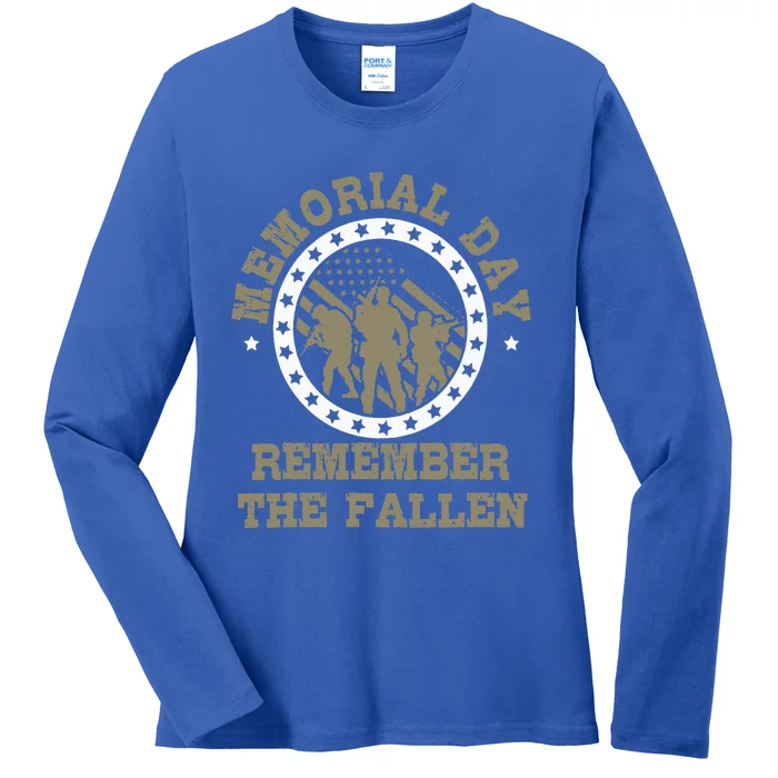 Eternal GratitudeMemorial Day TributeRemember The Fallen Ladies Long Sleeve Shirt