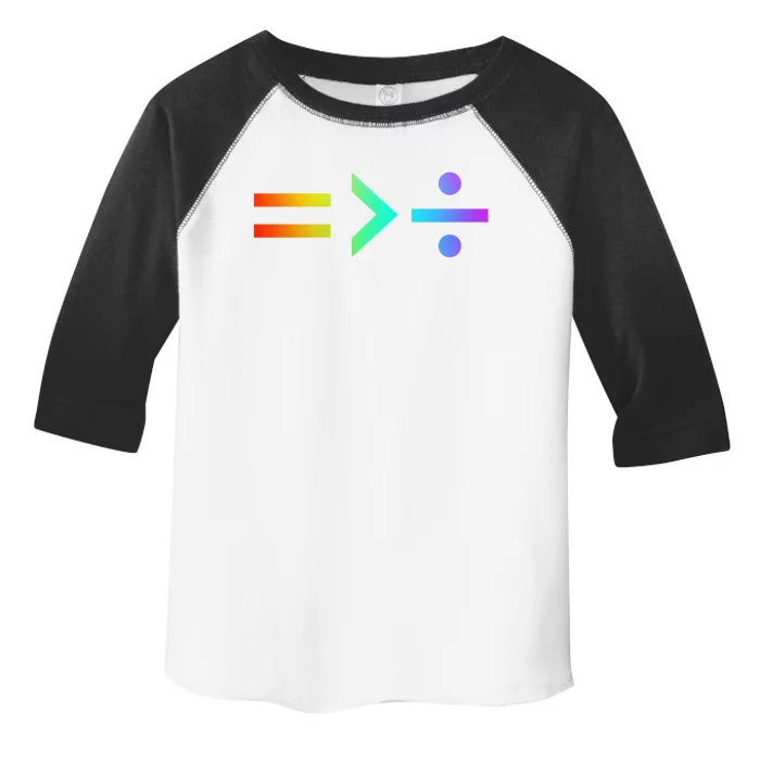 Equality Greater Division Lgbtq Pride Gay Bi Ally Products Gift Toddler Fine Jersey T-Shirt