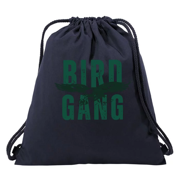 Eagles Game Day Football Drawstring Bag