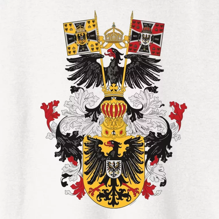 Emblem German Empire Emblem Of The Emperor Women's Crop Top Tee