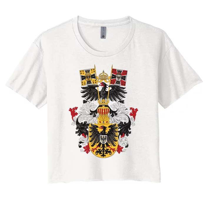 Emblem German Empire Emblem Of The Emperor Women's Crop Top Tee