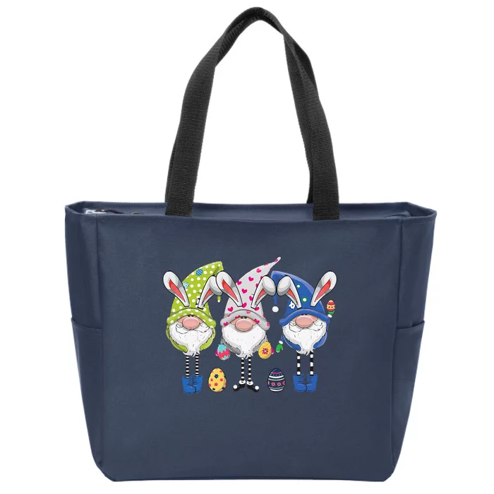 Easter Gnomes Egg Hunting Giftss Womens Zip Tote Bag