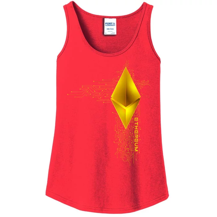 Ethereum GOLD ETH Cryptocurrency Bitcoin Ladies Essential Tank