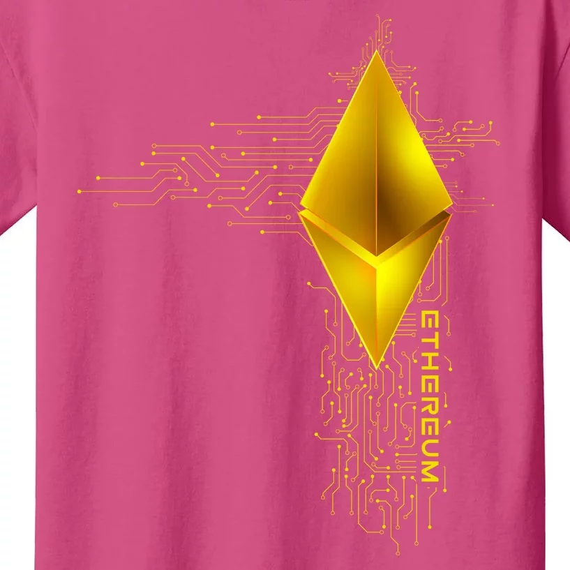 Ethereum GOLD ETH Cryptocurrency Bitcoin Kids T-Shirt