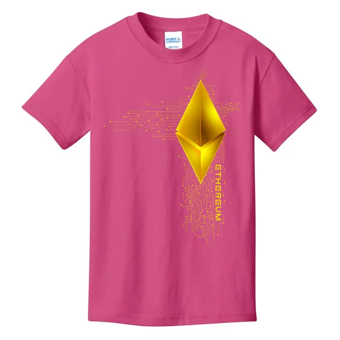 Ethereum GOLD ETH Cryptocurrency Bitcoin Kids T-Shirt