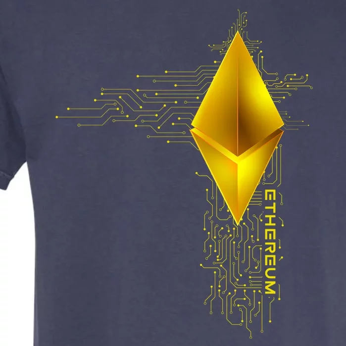 Ethereum GOLD ETH Cryptocurrency Bitcoin Garment-Dyed Heavyweight T-Shirt