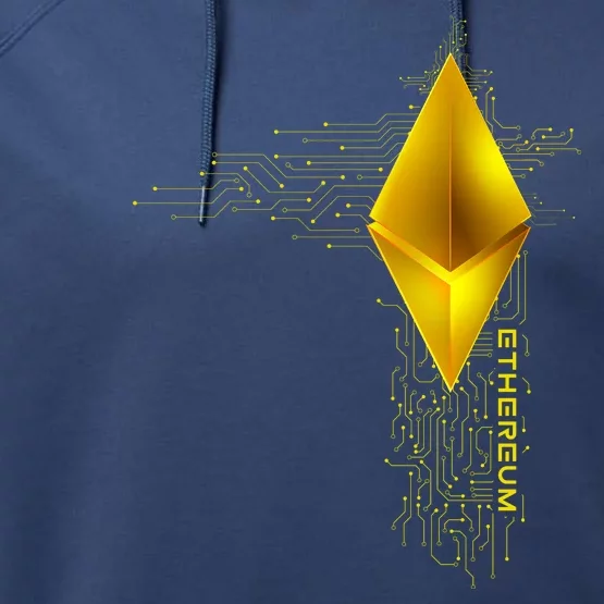 Ethereum GOLD ETH Cryptocurrency Bitcoin Performance Fleece Hoodie