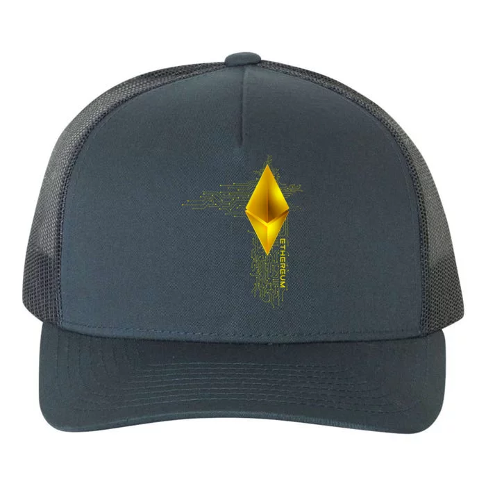 Ethereum GOLD ETH Cryptocurrency Bitcoin Yupoong Adult 5-Panel Trucker Hat