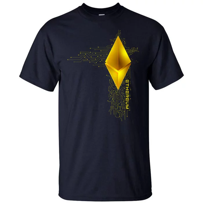 Ethereum GOLD ETH Cryptocurrency Bitcoin Tall T-Shirt