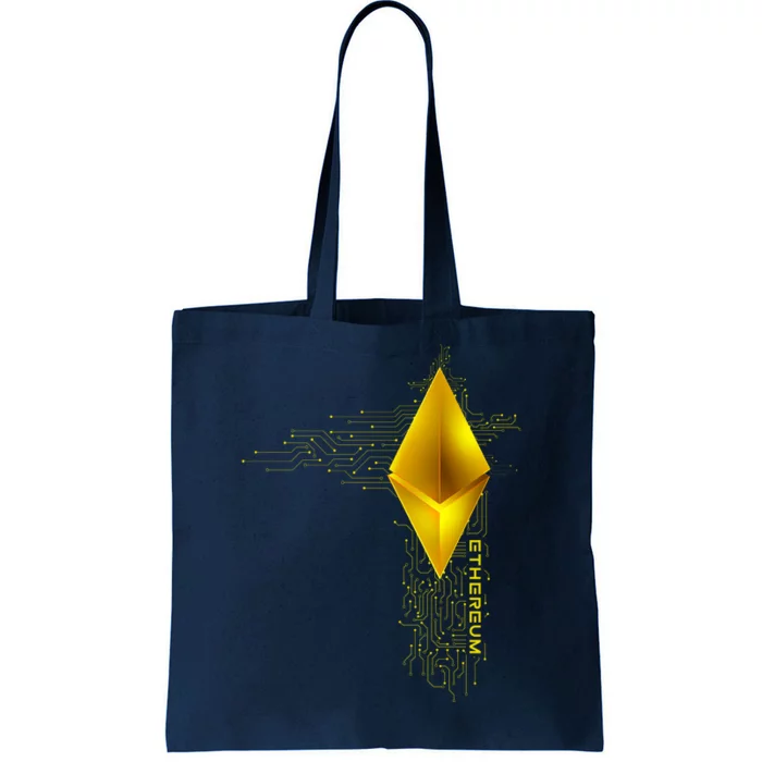 Ethereum GOLD ETH Cryptocurrency Bitcoin Tote Bag