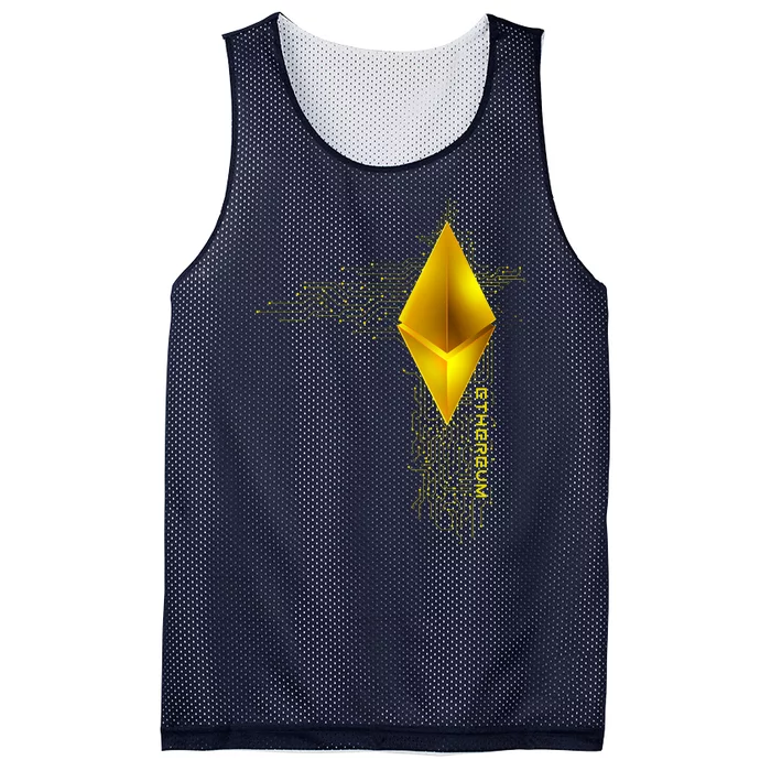 Ethereum GOLD ETH Cryptocurrency Bitcoin Mesh Reversible Basketball Jersey Tank