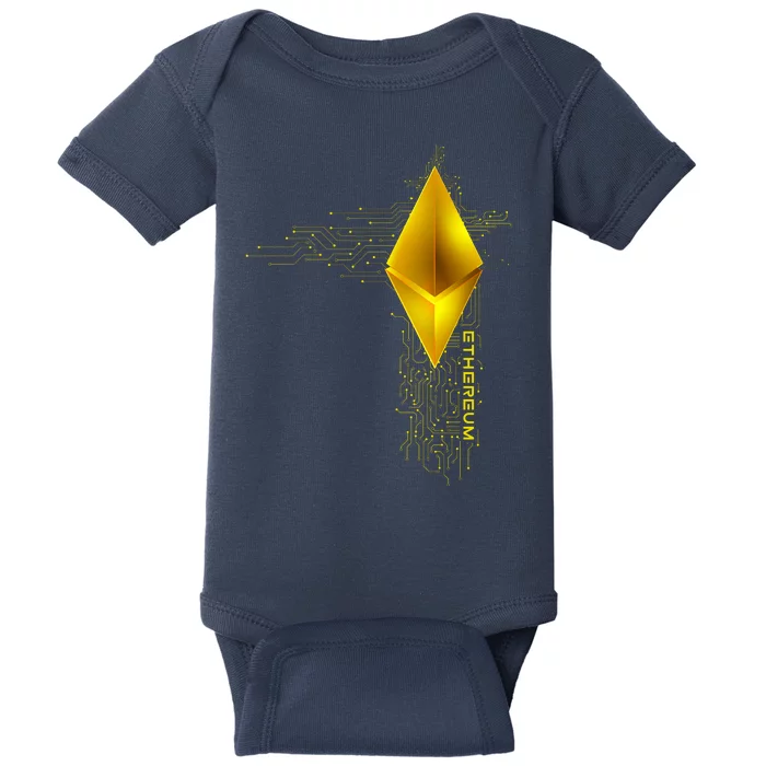 Ethereum GOLD ETH Cryptocurrency Bitcoin Baby Bodysuit