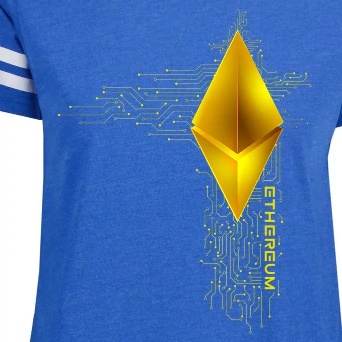 Ethereum GOLD ETH Cryptocurrency Bitcoin Enza Ladies Jersey Football T-Shirt