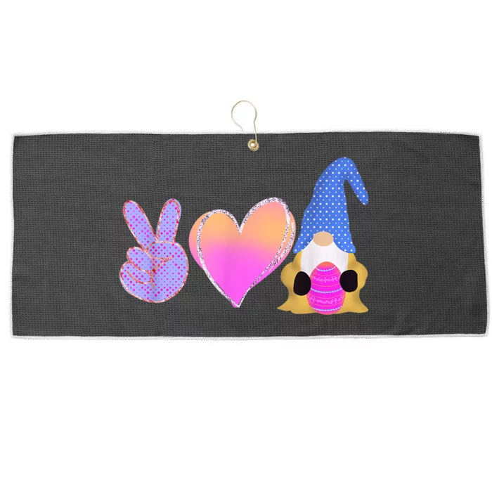 Easter Gnome Egg Peace Large Microfiber Waffle Golf Towel