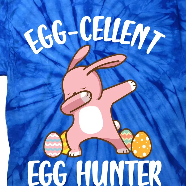 Eggmeaningful Giftcellent Egg Hunter Dabbing Easter Bunny Cool Gift Tie-Dye T-Shirt