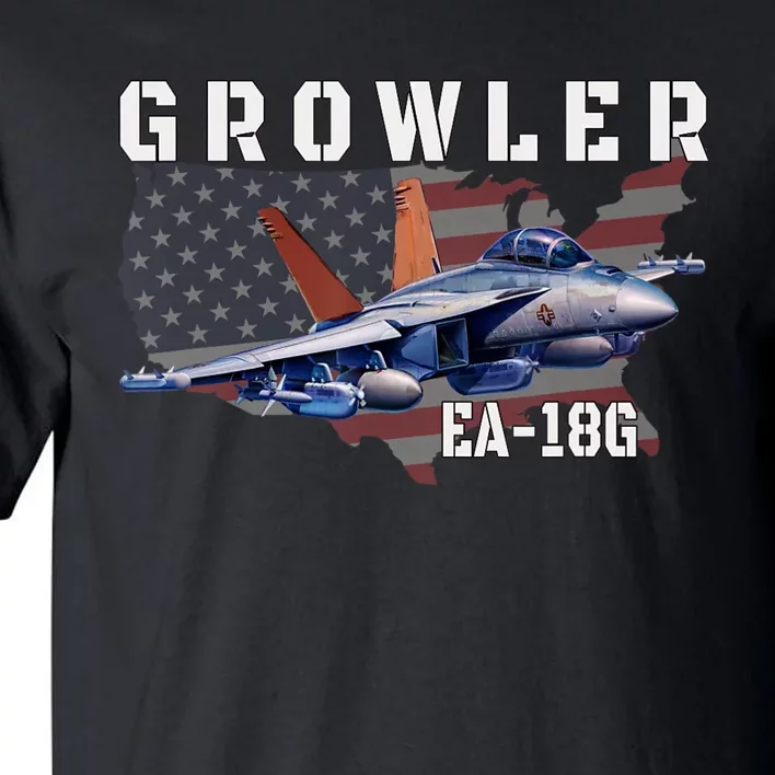 Ea18G Growler Electronic Warfare Aircraft Military Aviation Tall T-Shirt