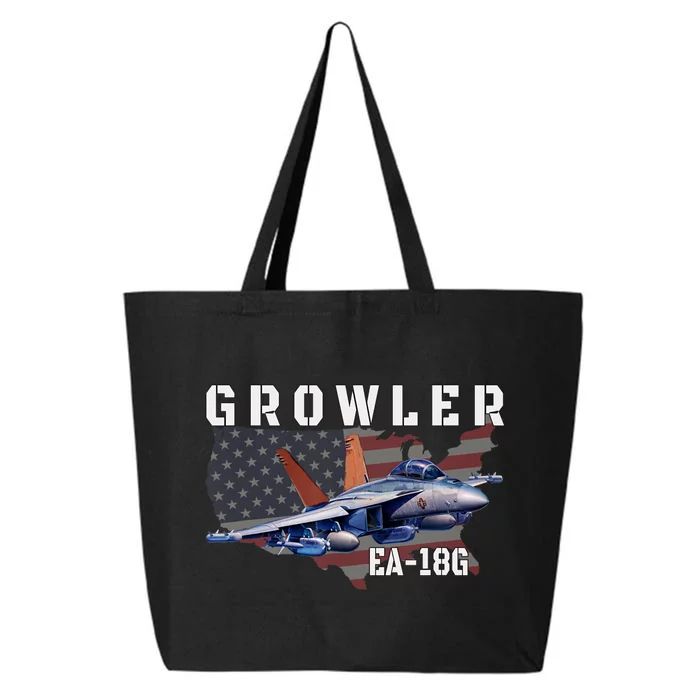 Ea18G Growler Electronic Warfare Aircraft Military Aviation 25L Jumbo Tote