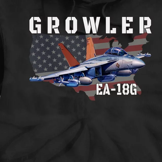 Ea18G Growler Electronic Warfare Aircraft Military Aviation Tie Dye Hoodie