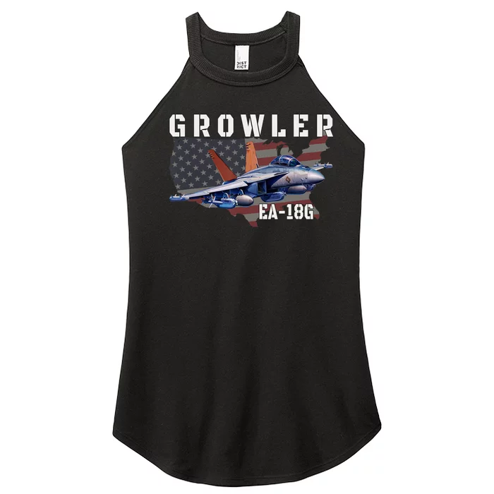 Ea18G Growler Electronic Warfare Aircraft Military Aviation Women’s Perfect Tri Rocker Tank