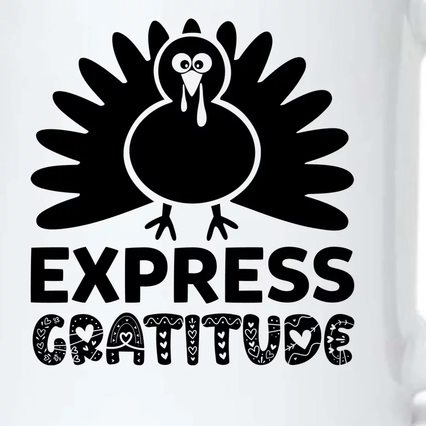 Express Gratitude Black Color Changing Mug