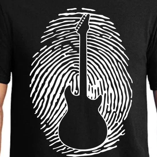 Electric Guitar Fingerprint Musician Cool Style Pajama Set