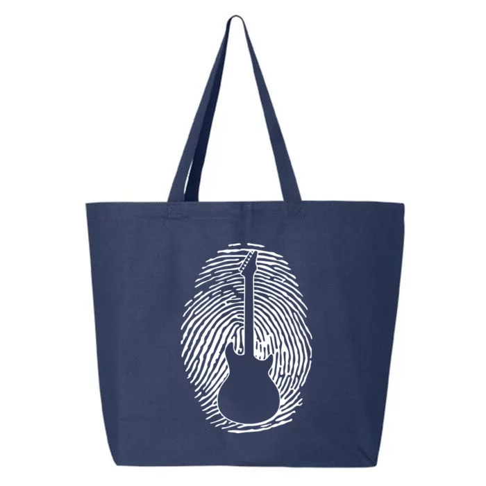 Electric Guitar Fingerprint Musician Cool Style 25L Jumbo Tote