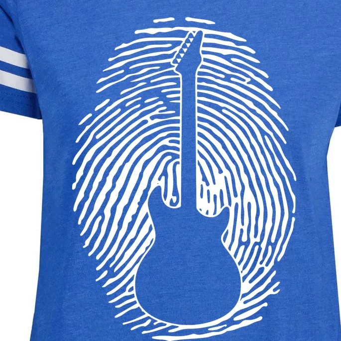 Electric Guitar Fingerprint Musician Cool Style Enza Ladies Jersey Football T-Shirt