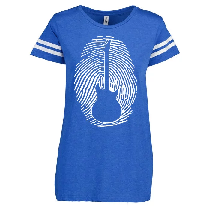 Electric Guitar Fingerprint Musician Cool Style Enza Ladies Jersey Football T-Shirt