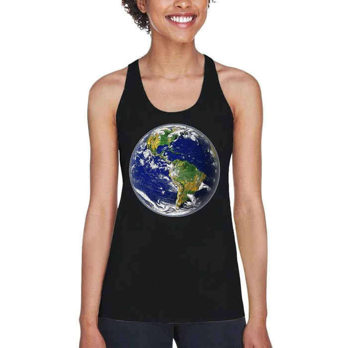 Earth Globe For Earth Day Women's Racerback Tank