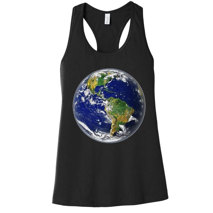 Earth Globe For Earth Day Women's Racerback Tank