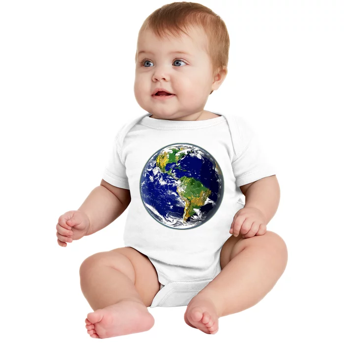 Earth Globe For Earth Day Baby Bodysuit