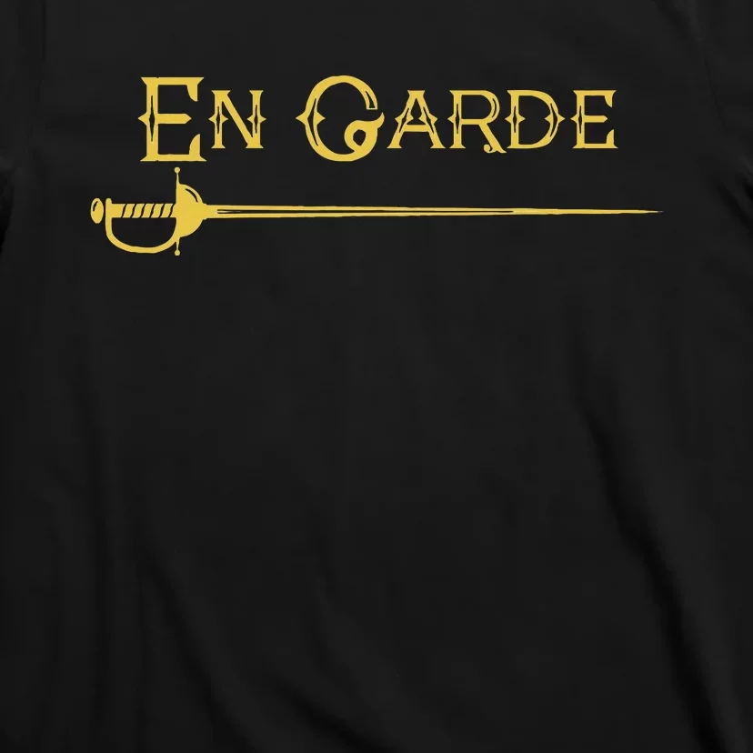 En Garde Fencing Fencer Swordsman Rapier Sabre Mask Sword T-Shirt